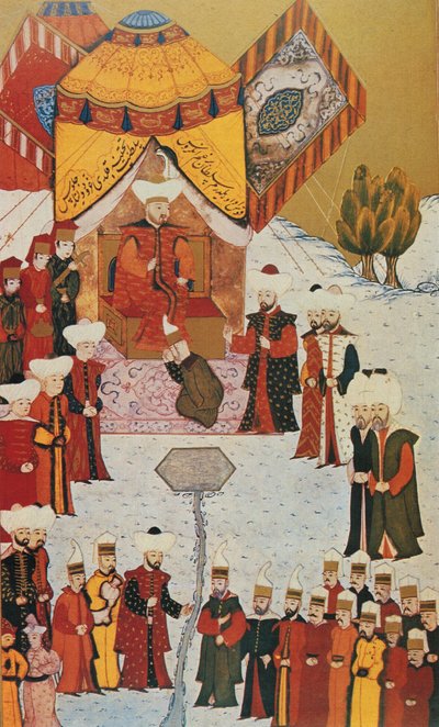 Bayezit Proclaimed Sultan - 15th Century Miniature by Unbekannt Unbekannt
